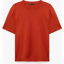 Koton Pamuklu Bisiklet Yaka Kısa Kollu Basic Oversize Tişört