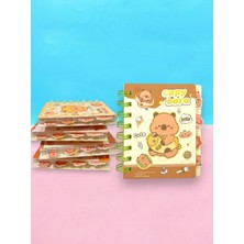 Limmy Capy Bara Not Defteri - Mini Telli A7 Not Defteri - Yeşil