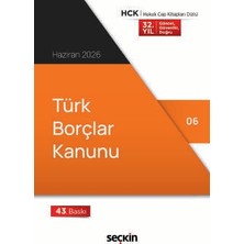 Türk Borçlar Kanunu (Cep Kitabı) Seçkin Yayıncılık 43. Baskı, Haziran 2026
