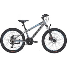 Bisan Cooper Erkek Dağ Bisikleti 35 cm Hd 26 Jant 21 Vites Açık Gri Siyah Mavi