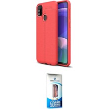 Nuveden Ieg™ Galaxy M31 Kılıf Doruk Klasik Özel Seri - Siyah 5d Eko Cam Ekran Koruyucu