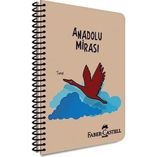 Esranın Dünyası Faber-Castell Anadolu Mirası Spiralli Defter, A4, 100 Yaprak, 70G Kağıt, Kareli, Dayanıklı Kapak, Kolay Açılan Spiral Cilt, Asorti Kapak Tasarımı