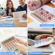 Esranın Dünyası Renkli Dijital Hesap Makinesi, 15.5 cm x 13.5 Cm, LCD Ekranlı, Ev ve Ofis Için