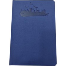 Esranın Dünyası Lüks Deri Kapak Çizgili Defter (Lacivert)