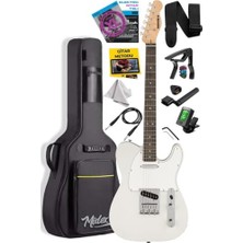 Esranın Dünyası Midex TLX-50WH Tele Kasa Gül Klavye 2 Single-Coil Manyetik Elektro Gitar