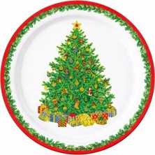 Caspari Christmas Tree Plate Dinner Plates