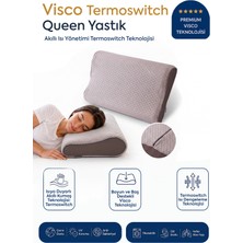 Homedius Visco Queen Spacer Termoswitch Boyun Destekli Ortopedik Visco Yastık 55x35 cm