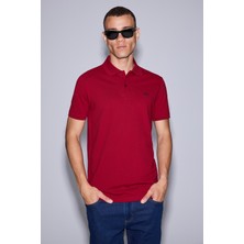 U.S. Polo Assn. Erkek Bordo Regular Fit Polo Yaka Basic Tişört 50326963-VR014
