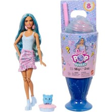 Esranın Dünyası Barbie Pop Reveal Serisi Bebek ve Aksesuar Seti, Atıştırmalık Serisi, Kapkek Düşkünü Havalı Kız ve Evcil Hayvanı, Renk Değişimi Dahil 8 Sürpriz, JFY61