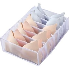 Esranın Dünyası Aee Sütyen Düzenleyici Çekmece Içi Düzenleyici Organizer 8 Bölmeli Şeffaf Beyaz
