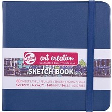 Esranın Dünyası Eskiz Defteri 80 Yaprak, 12 cm x 12 cm Boyut, Lacivert