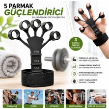 Bak Gel Al BakGelAl 5 Parmak Dirençli El ve Parmak Güçlendirici Ayarlanabilir Egzersiz Bandı