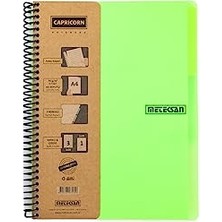 Esranın Dünyası Capricorn Neon Serisi, A4, 6 Konulu (3 Kareli, 3 Çizgili) 180 Yaprak Pp Kapaklı Spiralli Defter, Yeşil