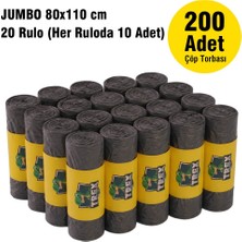 TREX Jumbo Çöp Torbası 80x110 cm 200 Adet (20 Rulo x 10 Adet)