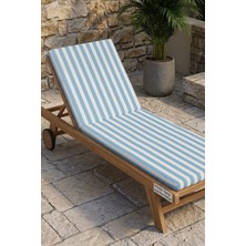 Sisus Katlanır Plaj Şezlong Minderi 50*145 cm - Açık Mavi