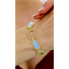 Rachel Silver Opal Taşlı Gold Renk Zirkon Taşlı Bileklik