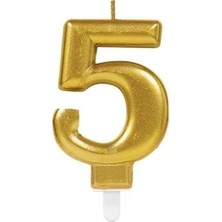 Aslanoğlu Store 5 Rakam Mum Gold Renk