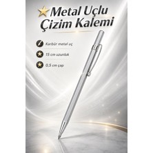 Nzb Karbür Uçlu Metal Çizim Kalemi (1 Adet) 150 mm Metal Ahşap Mermer Fayans Çizim Işaretleme Kalemi