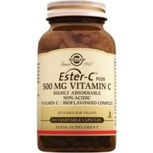 Solgar Ester-C Plus 500MG 100 Tablet Vegan İçerikli Yüksek Emilim C Vitamini Takviyesi