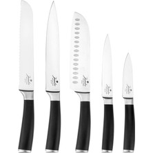 Jumbo New Utsuri 5 Parça Alman Çeliği Bıçak Seti