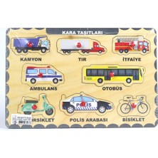 Maketçiniz Ahşap Yap Boz Puzzle 8 Parça Eğitici Araçlar Temalı 2-4 Yaş Arası Çocuklar İçin
