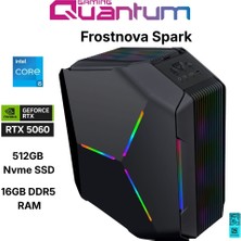 Quantum Gaming Frostnova Spark I5-14400F 16GB Ddr5 512GB Nvme RTX5060 8gb Masaüstü Oyun Bilgisayarı