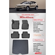 Rizline Volvo EX40 Ev 2024 ve Sonrası  3D Havuzlu Paspas ve Bagaj Havuzu Set
