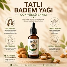 Kaoils Pure Essence Tatlı Badem Yağı –%100 Saf ve Soğuk Sıkım – 30 ml | Doğal Taşıyıcı Yağ | Cilt, Saç, Masaj ve Tırnak Bakımı Için Damlalıklı Şişede