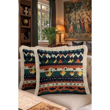 Hanna Home Geometrik Dekoratif Yastık Kılıfı Yastık Kılıfı Ev Dekorasyonu 43X43 cm Dijital Baskılı