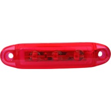 Oto Aksesuarcım Parmak LED Dorse Lamba 3 Ledli 9cm 12-24V Kırmızı