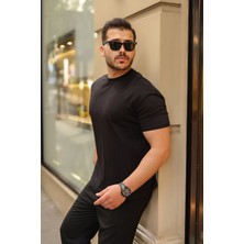 Asyahsap Erkek Kolları Dar Kesim Rahat Kalıp Basic Tişört