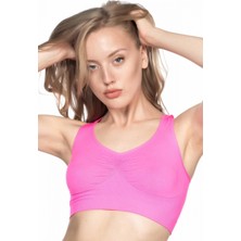 MiraLive Marsilyan™ Neon Fuşya Mı  4001 Soft Sporcu Büstiyer