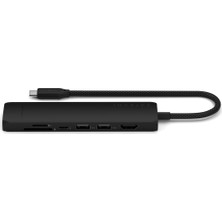 Satechi 7 In 1 Usb-C Slim Multiport Adaptör Ethernet Siyah ST-P7SK