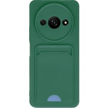 Aslanoğlu Store Xiaomi Redmi A3 4g Kılıf Kelvin Kartvizitli Silikon - Koyu Yeşil