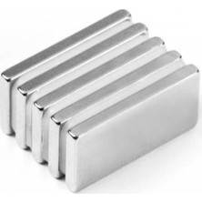 Hdg Neodyum Mıknatıs Dikdörtgen 20 x 10 x 2mm 5 Adet Blok Şekli ile Çok Amaçlı Kullanım