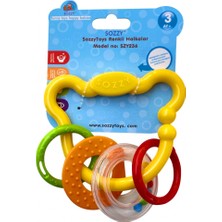 Sozzy toys Renkli Halkalar Ergonomik Tutma Özelliği ile Güvenli ve Eğlenceli Bebek Oyuncağı