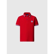 North Sails Baskılı %100 Organik Pamuk Çocuk Polo Yaka Tişört