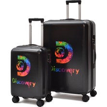 Discovery 2’li Valiz Seti Kabin + Büyük – Polikarbon Kırılmaz, Hafif, 360° Sessiz Teker