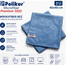 Polikur Mikrofiber 2'li Premium Bez 40*40CM (3222)