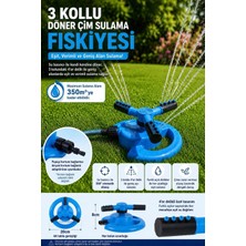 Binbirreyon Fıskiye Tablalı 3 Kollu Fıskiye Çim Sulama Aparatı 350M2 Kapasiteli Otomatik AE115