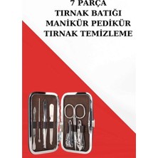 Pileli Store Manikür Pedikür Seti 7 Parça Tırnak Mantarı Tırnak Batığı Temizleme Taşınabilir
