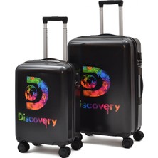 Discovery 2’li Valiz Seti (Kabin + Orta) – Polikarbon Kırılmaz, Hafif, 360° Sessiz Teker