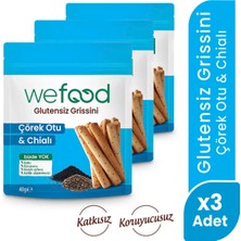 Wefood glutensiz Grissini Çörekotu & Chia 40 g 3'lü