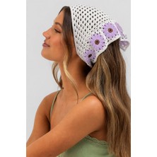 New Obsessions Floral Örgü Üçgen Bandana
