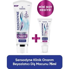 Sensodyne Klinik Onarım Beyazlatıcı Diş Macunu 75ML + Mini Boy Hediye! (15ML)