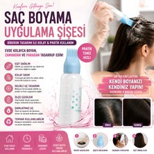 Als Saç Boyama Şişesi Tarak Başlıklı 180 ml | Saç Boyası Uygulama Aparatı | Evde Kolay Dip Boyası ve Saç Renklendirme