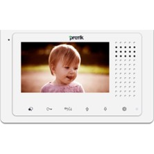 Pratik Kart Pratikkart 2K-400 Daire İçi Monitör 4,3 Inch Beyaz Ultra İnce Tasarım ve Yüksek Çözünürlük