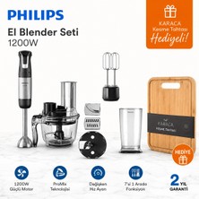 Philips 5000 Serisi Blender Seti 1200 W, Speedtrigger Teknolojisi, 1,7 L Mutfak Robotu Aksesuarı, 0,5l Kapasiteli Bpa Içermeyen Hazne