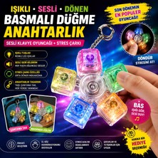Als Stres Çarkı Işıklı Basmalı Klavye Düğme Anahtarlık | Sesli Mini Klavye Oyuncağı | Stres Çarklı Fidget Oyuncak | Çocuk ve Yetişkin Eğlence Oyuncak
