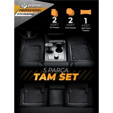 Nissan Qashqai Visia 2015 Uyumlu 3,5 cm Havuzlu 5 Parça Set 4d Paspas Takımı Siyah